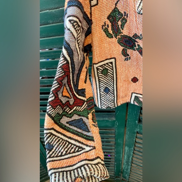 Laguna Casuals vintage 1990s tapestry jacket with geckos 🦎 size Medium - Picture 4 of 9
